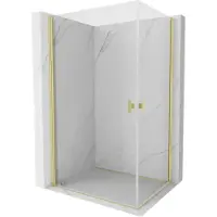 Mexen Mist-B Duo draaideur douchecabine 100 x 80 , transparant, goud geborsteld - 8A2-100-080-55-00