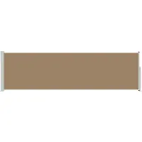vidaXL Uittrekbaar Zijscherm Rechthoekig 117 x 500 cm Polyester Taupe