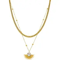 Luxenter collier met wit parelmoer 18K gouden afwerking - Sycu