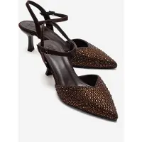 Forever & Always Vilka Verfraaide Slingback Kitten Heel Pumps