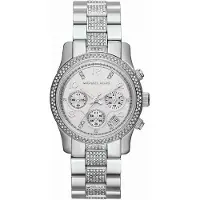 Michael Kors MK5825 Runway Chronograaf Dames Zilveren Horloge