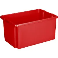 Sunware opslagbox kunststof 51 liter rood 59 x 39 x 29 cm - Opbergbox