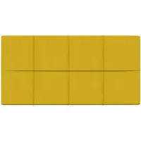 vidaXL Wand Hoofdbord 12 pcs Geel 60 x 30 cm Fluweel