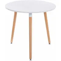 CLP Tafel Ansgar, wit frame, kleur: naturel