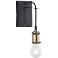 Brilliant Ugolin - Wandverlichting - 9 X 14,5 X 20 Cm - Zwart