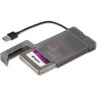 ITEC I-TEC USB 3.0 Advance MySafe Easy behuizing, 6,4 cm, 2,5-inch, externe behuizing voor SATA HDD harde schijven, met geïntegreerde kabel, zwart