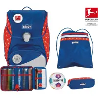 Scout Alpha Bundesliga Schooltas set 6-delig blauw