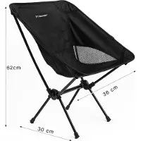 Trizand opvouwbare campingstoel – licht, sterk, compact – 120 kg draagvermogen