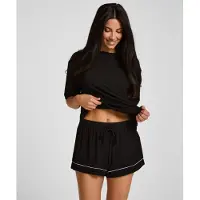 Hunkemoller Pyjamabroek 'Essential' zwart / wit