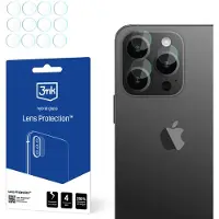3MK , 4 sets cameralensbeschermers Geschikt voor Apple iPhone 15 Pro hybride glas 6H, Transparant