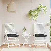 vidaXL Stoelkussens 2 st 40x40x7 cm oxford stof zwart