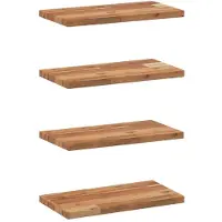 vidaXL Wandschappen 4 st zwevend olieafwerking 40x20x2 cm acaciahout
