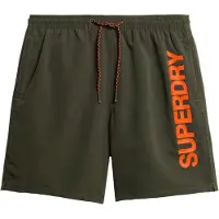 Superdry Zwemshorts olijfgroen / oranje