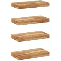 vidaXL Wandschappen 4 st zwevend olieafwerking 40x20x4 cm acaciahout
