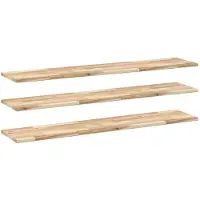vidaXL Wandschappen 3 st zwevend 160x30x2 cm onbehandeld acaciahout