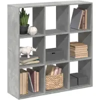 vidaXL Kamerscherm / boekenkast 102x29x103,5 cm hout betongrijs
