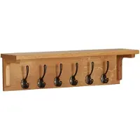 vidaXL Kapstok 60x16x16 cm massief eikenhout