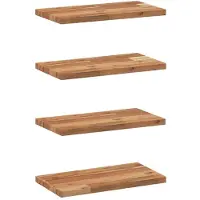 vidaXL Wandschappen 4 st zwevend olieafwerking 60x20x2 cm acaciahout
