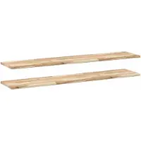 vidaXL Wandschappen 2 st zwevend 160x30x2 cm onbehandeld acaciahout