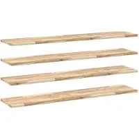 vidaXL Wandschappen 4 st zwevend 160x30x2 cm onbehandeld acaciahout