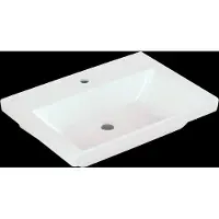Villeroy & Boch Wastafel subway 3.0 met ceramicplus 1 kraangat zonder overloop 65x47x16.5 cm stone white