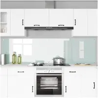 vidaXL Keukenachterwand 2 pcs Wit 110 x 60 cm gehard glas