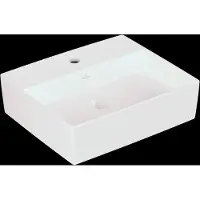 Villeroy & Boch Memento 2.0 Opzet Wastafel - 49.8x42cm - zonder overloop - ceramic+ - stone white 4A0751RW