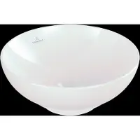 Villeroy & Boch Loop&Friends - Opzetwastafel, diameter 38 cm, zonder overloop, alpine wit 4A450101