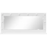 vidaXL Make-up Spiegel Wit 100 x 45 x 18 cm Glas en samengesteld hout