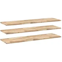 vidaXL Wandschappen 3 st zwevend 140x40x2 cm onbehandeld acaciahout