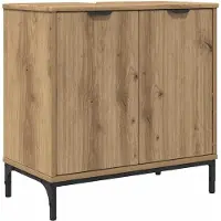 vidaXL Wastafel kabinet voor de badkamer Artisan Eiken