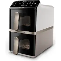 Philips 4000-serie airfryer met twee gestapelde bakken