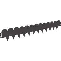 vidaXL Gazonrand 50 st 103 x 15 cm Staal Zwart