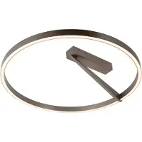 Lucide Design plafondlamp Applause Ø 60cm - geborsteld staal - met afstandsbediening