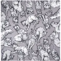 Codello Zacht doek met kattensymbool / kattenmotief