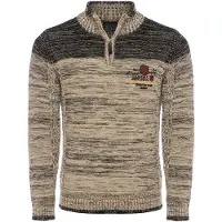 Carisma Trui beige / grijs / oranje / bloedrood