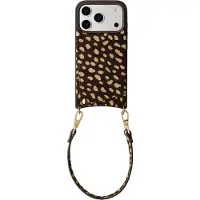 Selencia Nova Real Leather Backcover met Koord en Pashouder voor de Apple iPhone 17 Pro Max - Fawn Chic