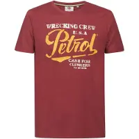Petrol Industries Shirt 'Classic' geel / vuurrood / wit