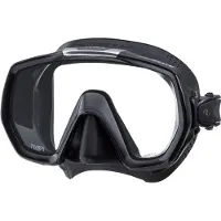 Tusa Freedom Elite – Premium snorkelmasker & duikbril met single lens, breed gezichtsveld en Freedom Technology – Zwart/Zwart – M1003QB BK
