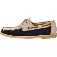 El naturalista Leren mocassins N5963 Plantae marine, beige (44), Leer, Plat, Geen, Casual, Marineblauw 2596312C8005_0MU