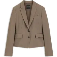 BOSS Slim-fit blazer van stretchgabardine Maat 42