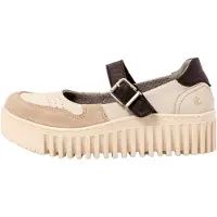 Art Dames Leren schoenen 1515 Brighton beige, zwart (40), Leer, 3 tot 5 cm, Gesp, Casual 1151511VI003_0MU