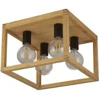 Searchlight Plafondlamp Hout Square