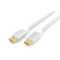 Equip 128355 USB 3.2 Gen 2x1 Type-C naar Type-C, mannelijk/mannelijk, 0,5 meter, 5A, wit
