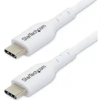 StarTech.com 3m USB-C Laadkabel, Charge & Sync, 60W (3A) PD, USB 2.0, Laptop Type C Laadkabel, TPE Mantel - Witte USB-C Oplaadkabel