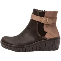 El naturalista Dames Leren enkellaarsjes N5133 zwart (37), Leer, 5 tot 8 cm, Ritssluiting, Casual 251331UU0005_001