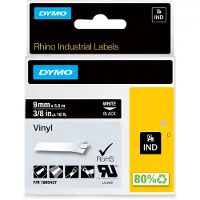 Dymo Tape 1805437 Wit op zwart (9 mm)