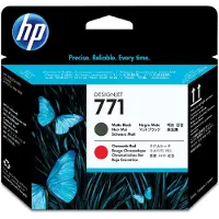 HP 771 Printkop, matzwart/chromarood, voor Designjet-printers