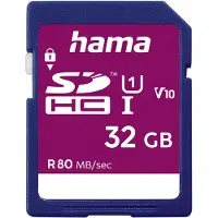 Hama 124135, geheugenkaart SecureDigital HC, klasse 10, 32 GB