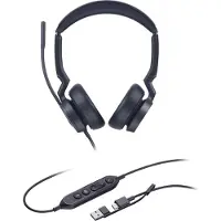 Yealink UH46 Dual Teams USB-C/A On Ear headset Kabel Stereo Zwart Ruisonderdrukking (microfoon) Volumeregeling Telefoon